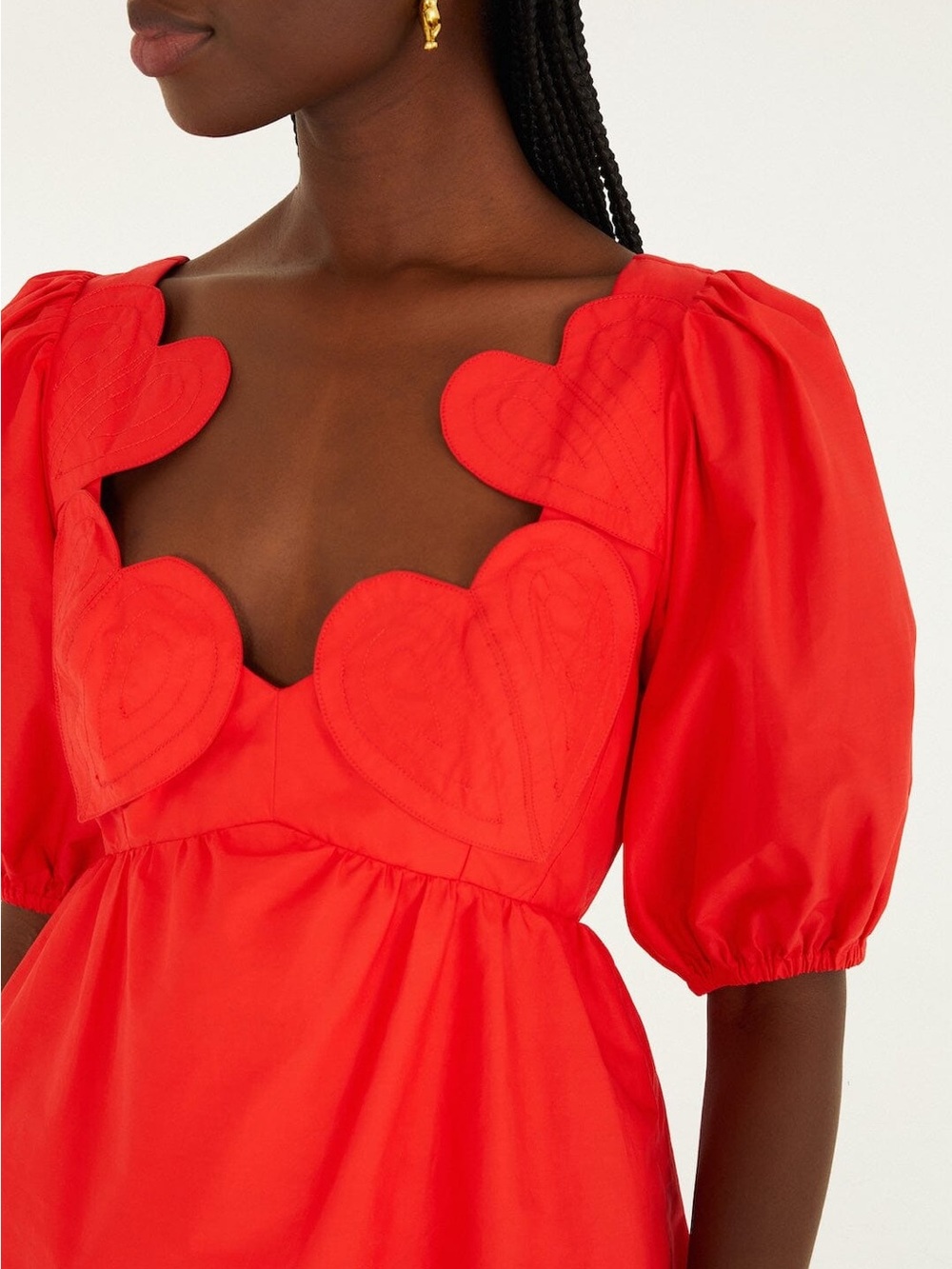 Farm Rio: Red Heart Short Sleeve Organic
Cotton Blouse - Picture 4 of 9
